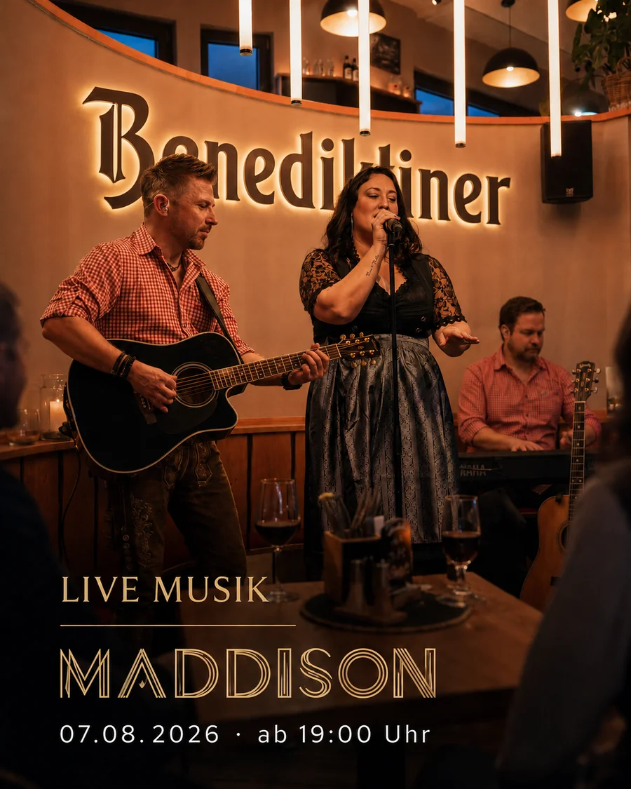 Live Musik mit Maddison im Benediktiner Wirtshaus