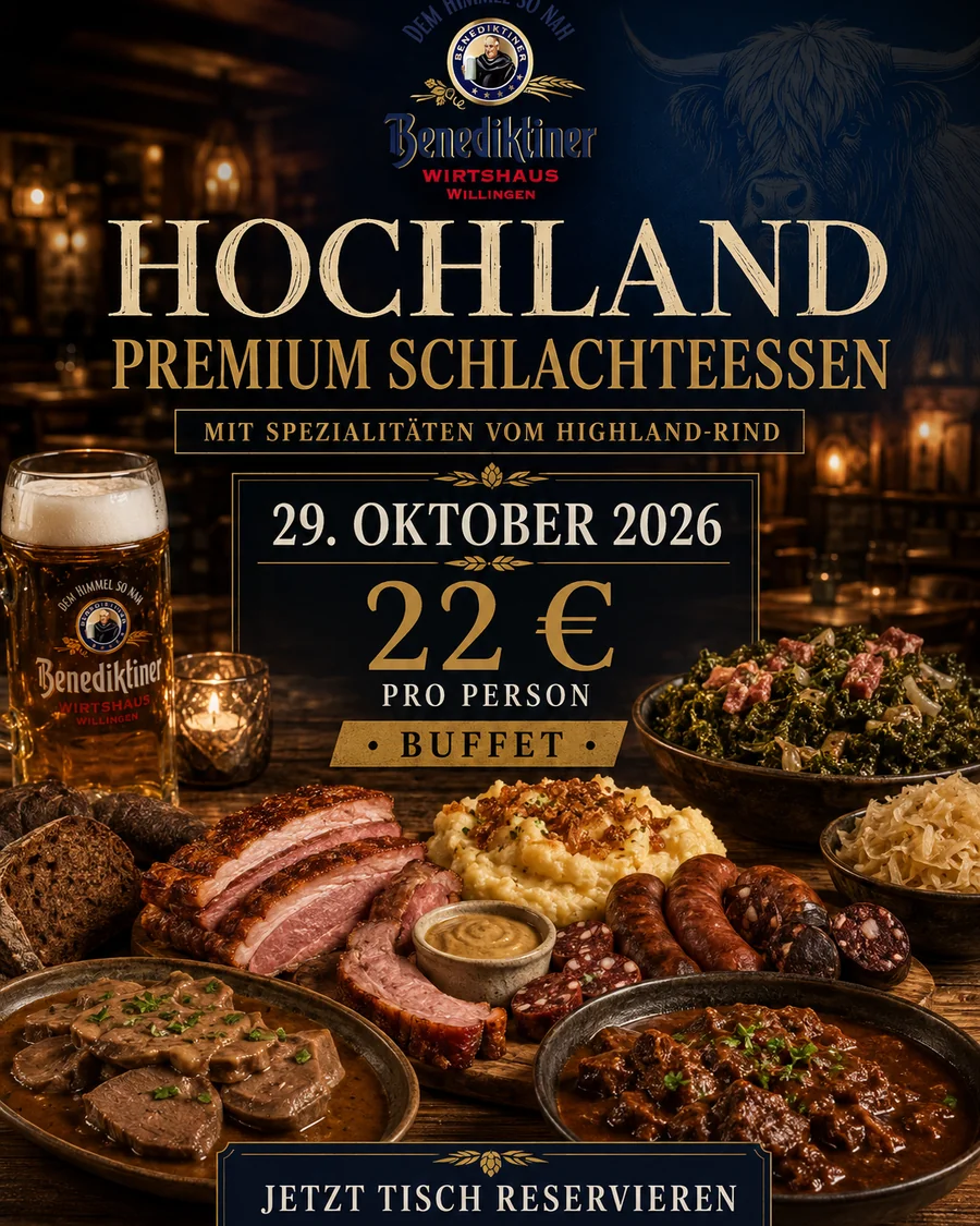 Hochland Premium Schlachteessen im Benediktiner Wirtshaus