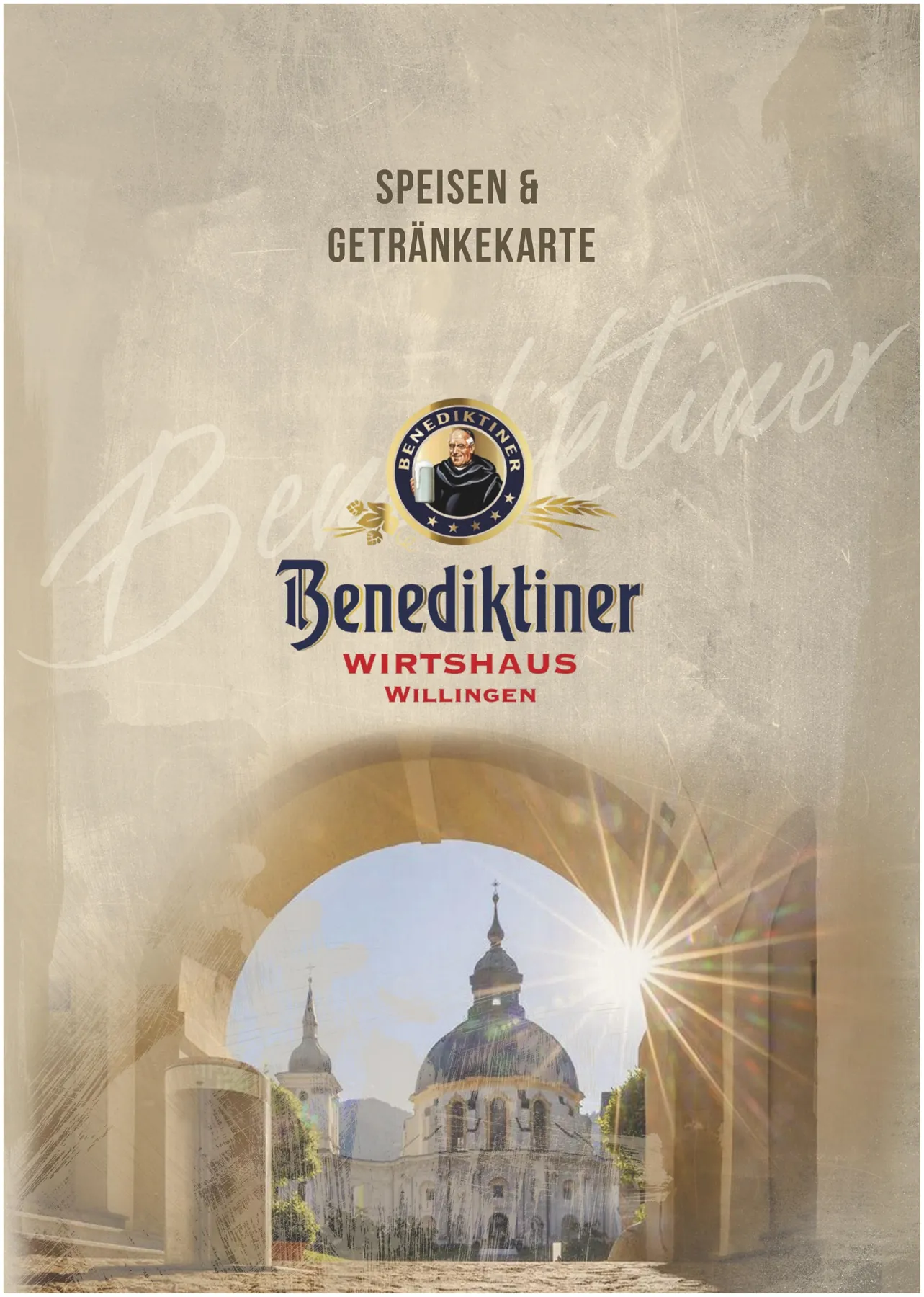 Speisekarte Seite 1: Titelseite Speisen- und Getränkekarte